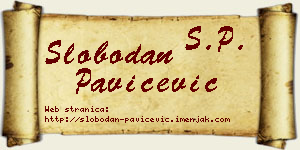 Slobodan Pavičević vizit kartica